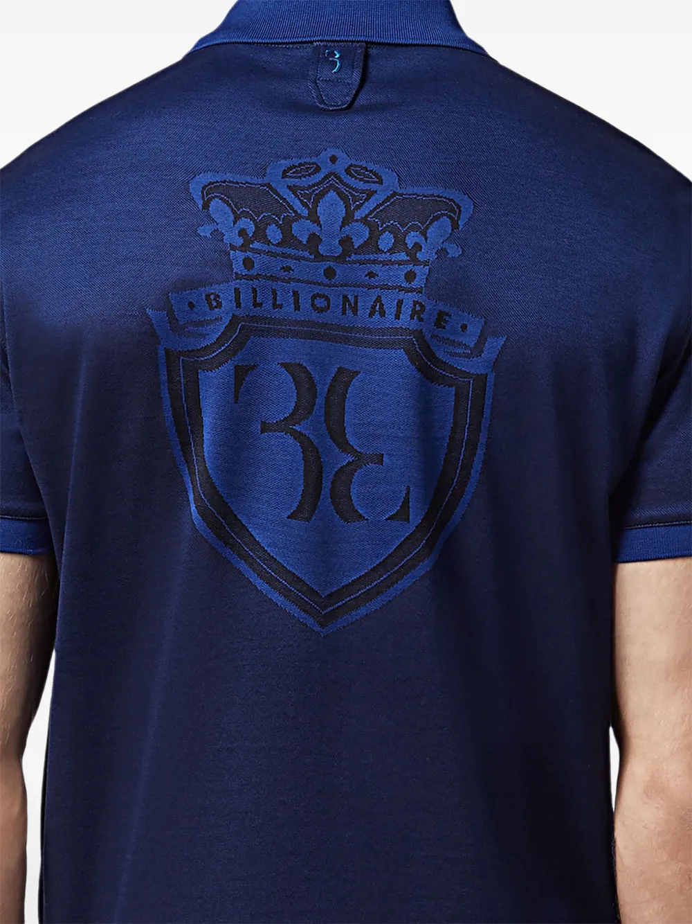 Billionaire Poloshirt met knopen Blauw