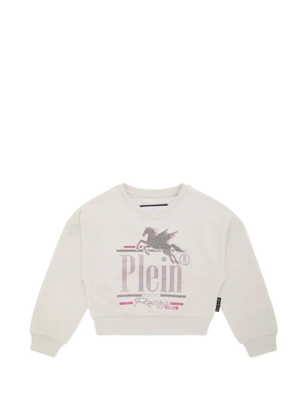Philipp Plein Junior rhinestone-embellished Pegasus sweatshirt - Neutrals