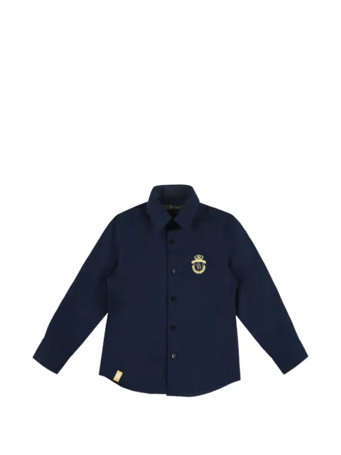 Billionaire Kids embroidered-crest shirt