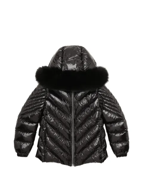 Philipp Plein Junior fox monogram puffer jacket