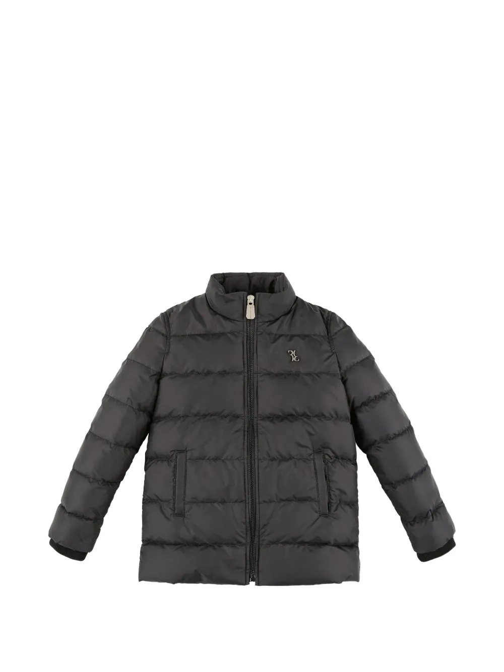 Billionaire Kids quilted logo jacket - Nero