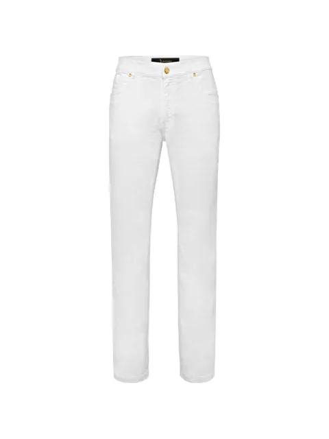Billionaire monogram embroidered jeans