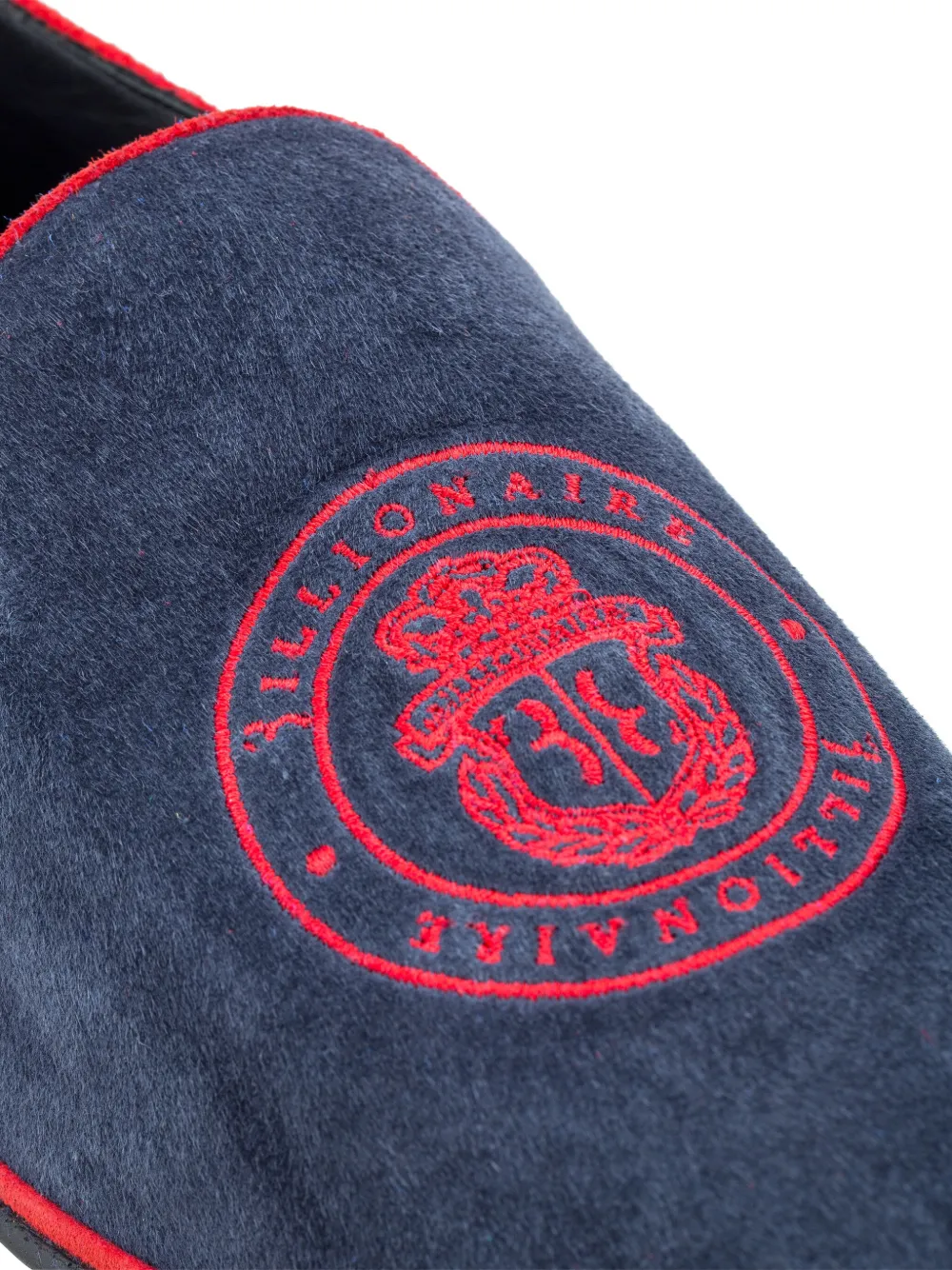 Billionaire Loafers met geborduurd logo Blauw