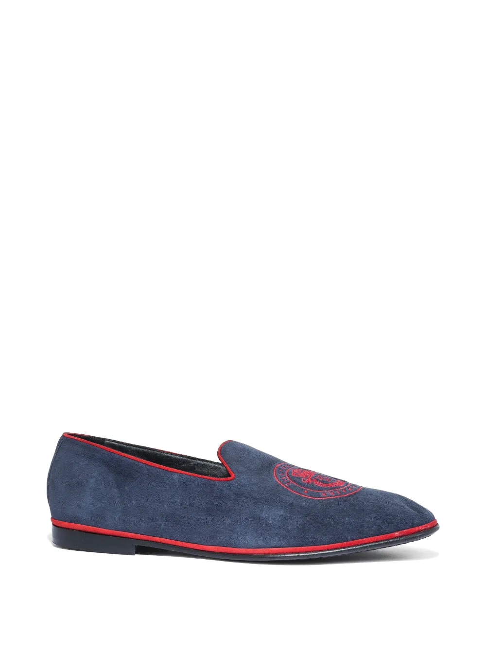 Billionaire embroidered-logo loafers - Blu