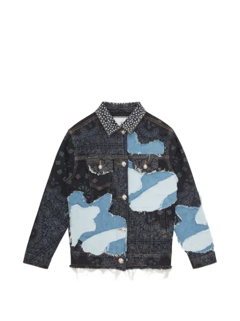 Philipp Plein Junior patchwork-designd denim jacket
