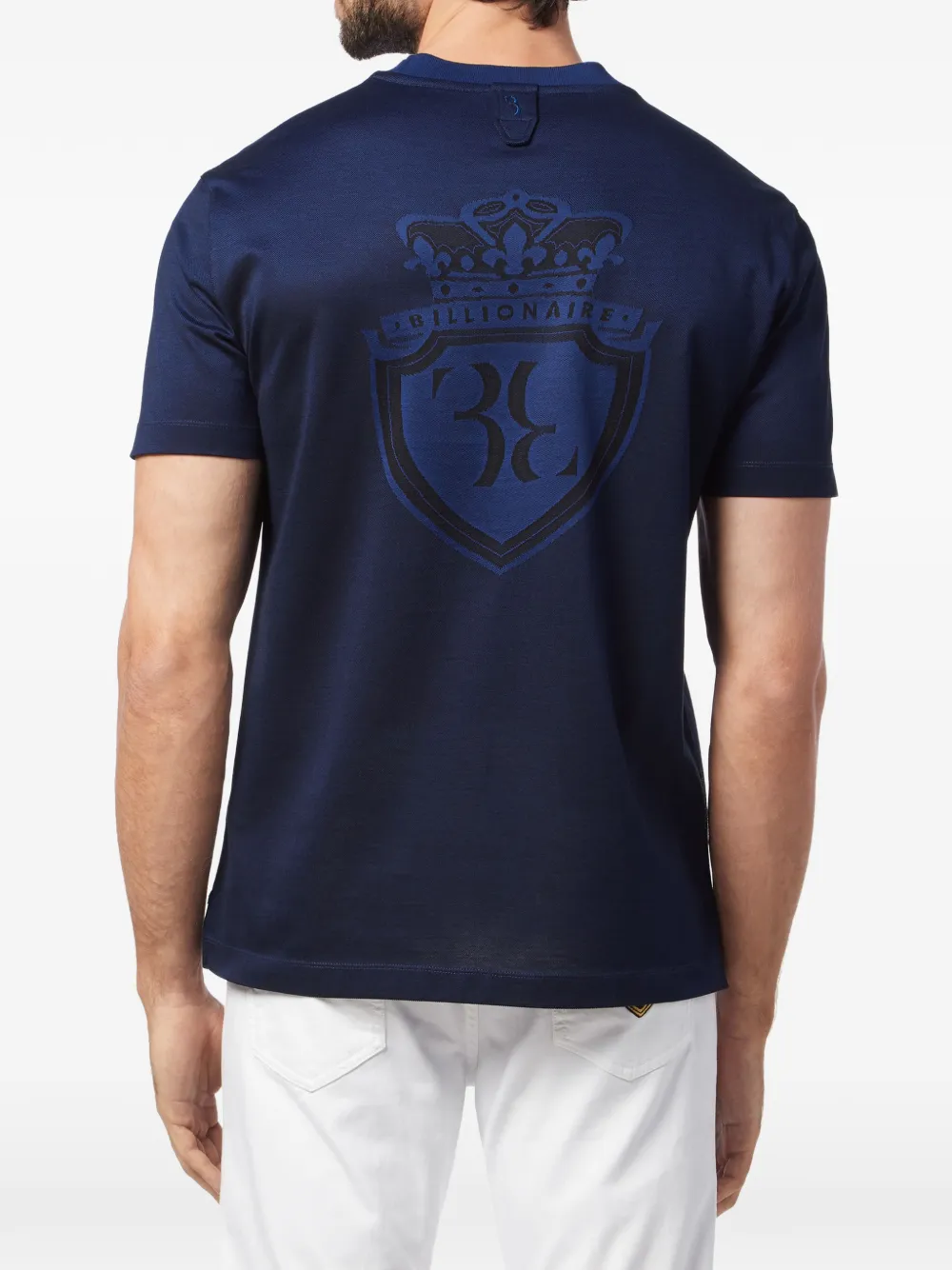 Billionaire T-shirt met wapenschildprint Blauw