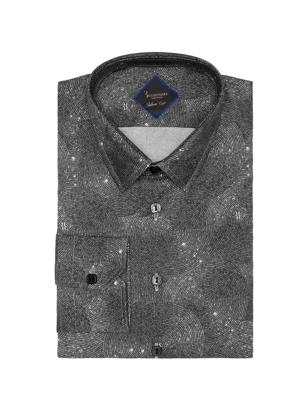 Billionaire geometric cut shirt Grijs