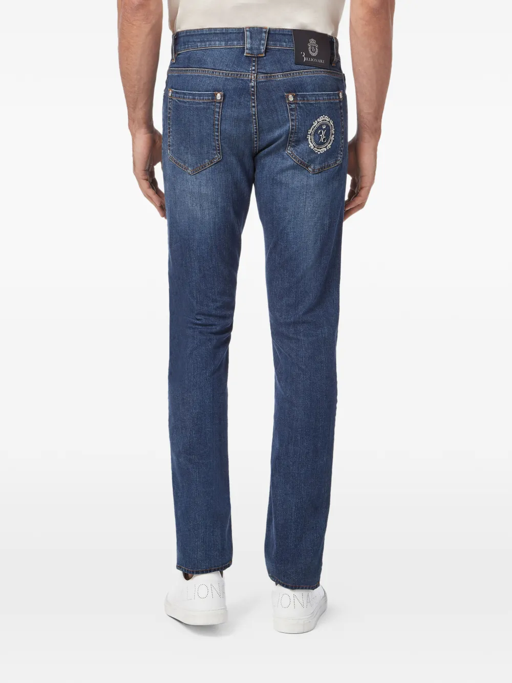 Billionaire Jeans met borduurwerk Blauw