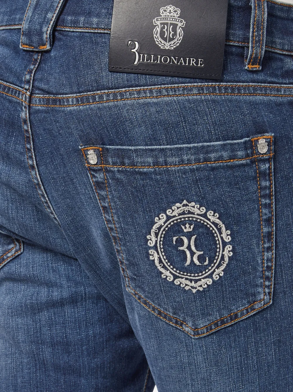 Billionaire Jeans met borduurwerk Blauw