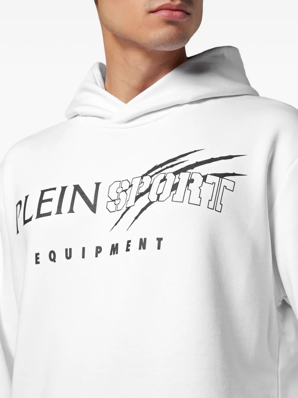 Plein Sport Hoodie met print Wit