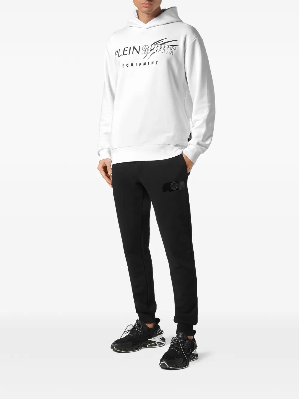 Plein Sport Hoodie met print Wit
