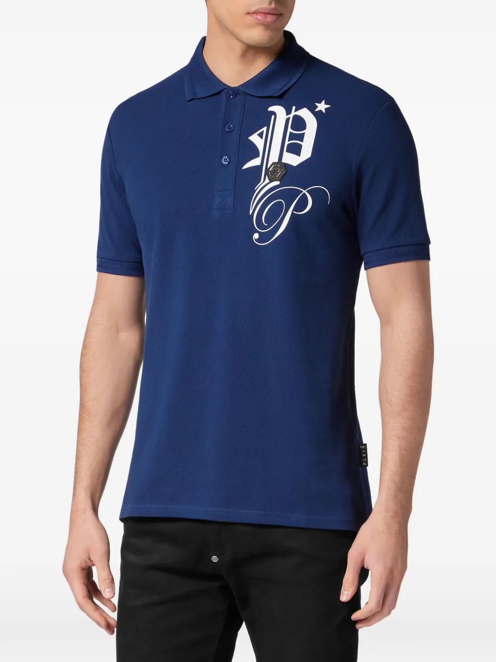 Philipp Plein Poloshirt met logo Blauw