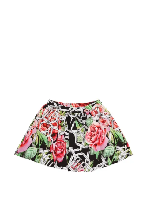 Philipp Plein Junior floral-print skirt
