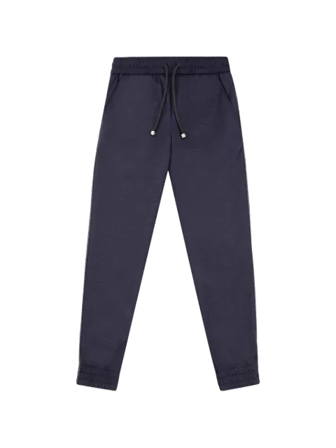 Billionaire Kids embroidered-detail slim-fit wool trousers