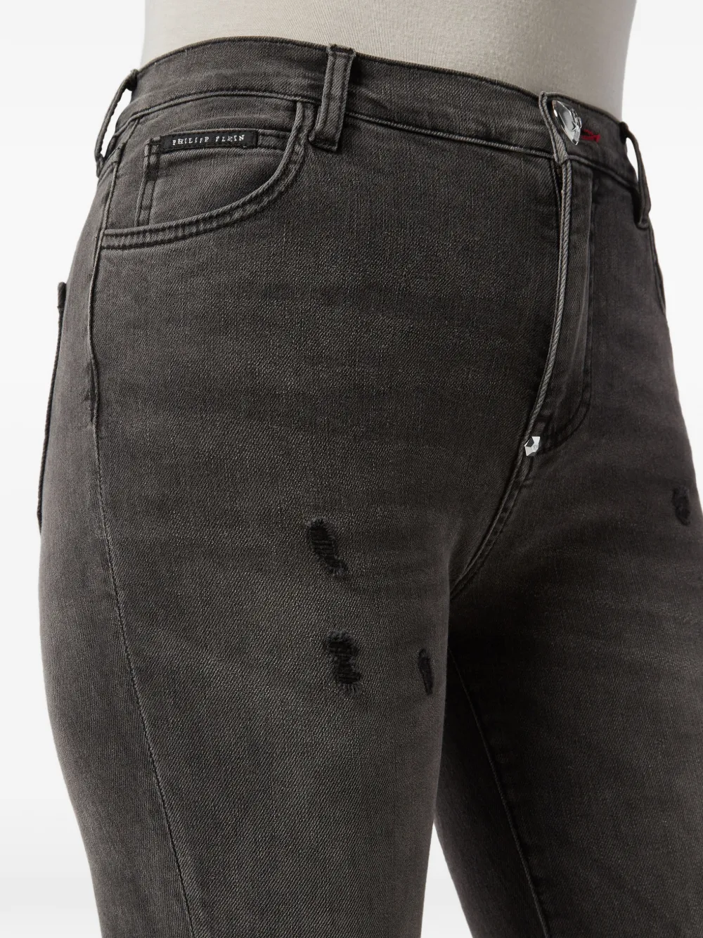 Philipp Plein Jeans met gescheurd effect en zak Grijs