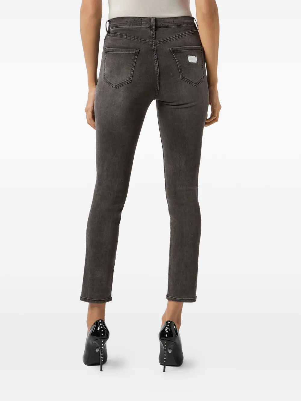 Philipp Plein Jeans met gescheurd effect en zak Grijs