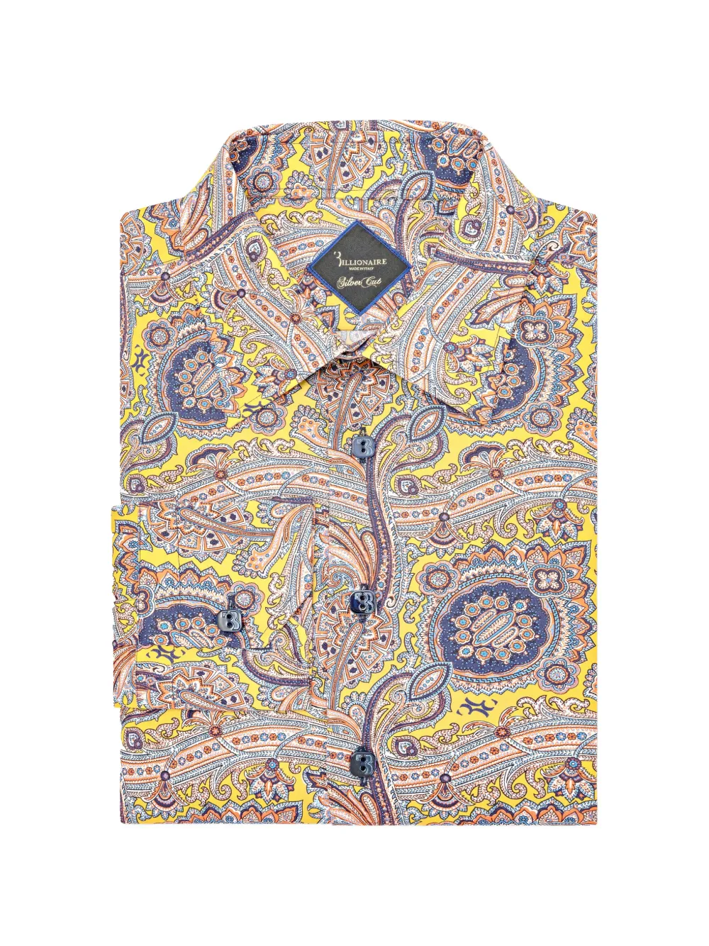 Billionaire Overhemd met paisley-print Geel