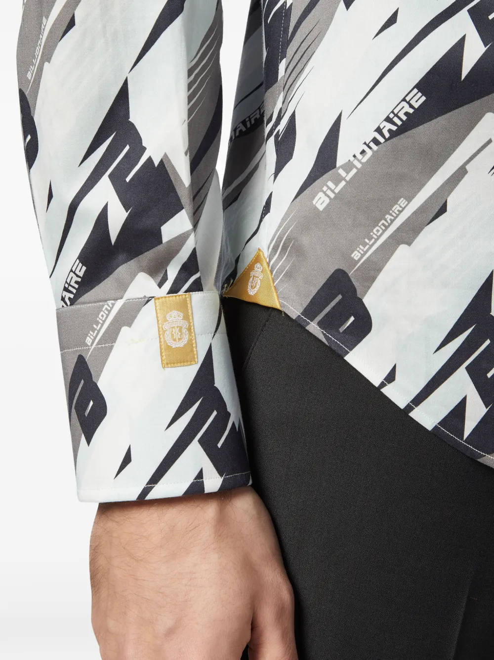 Billionaire Overhemd met print Grijs