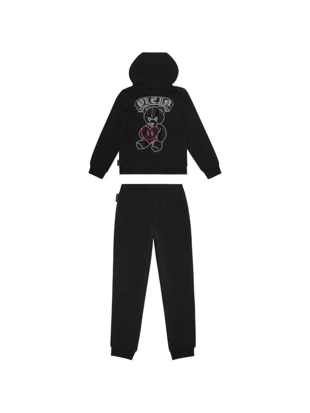 Philipp Plein Junior Joggingset: top broek met teddybeer Zwart