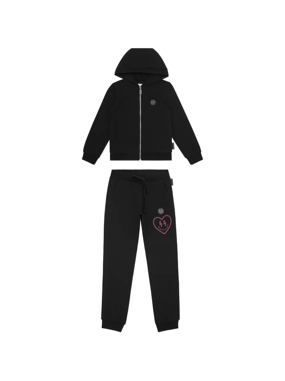Philipp Plein Junior teddy bear-embellished tracksuit (set of two) - Nero