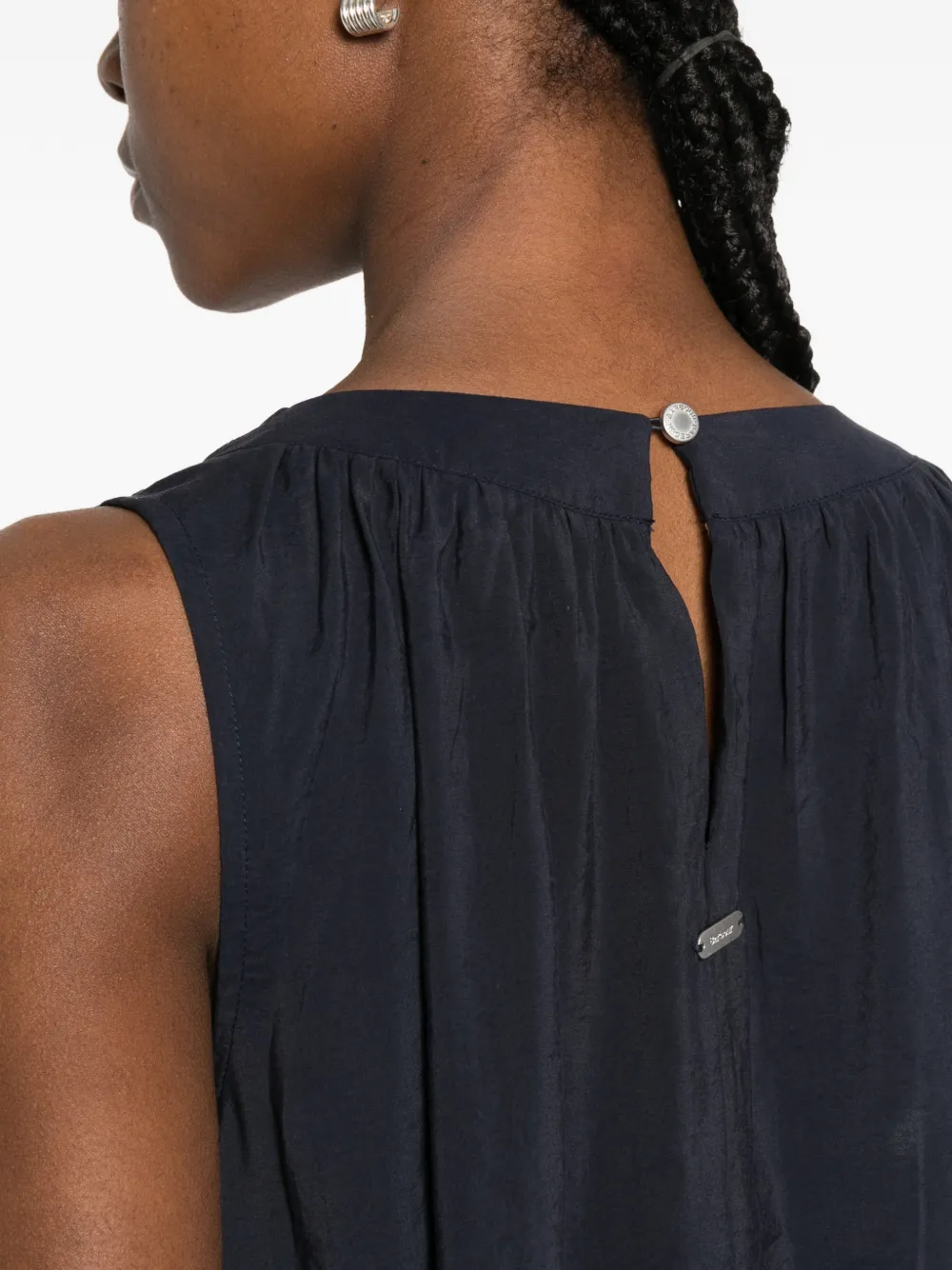 Barbour Mouwloze midi-jurk Blauw