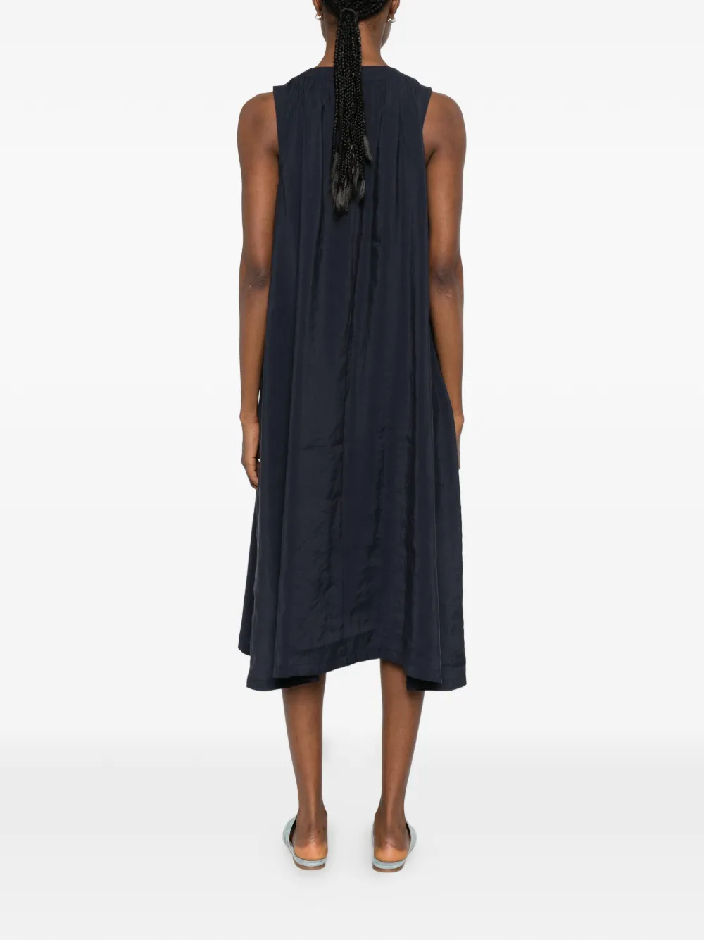 Barbour Mouwloze midi-jurk Blauw