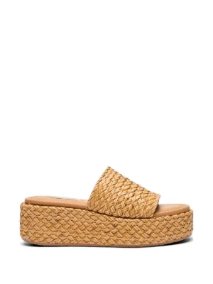 Casadei Birky Woven double-buckle Sandals | Neutrals | FARFETCH RO