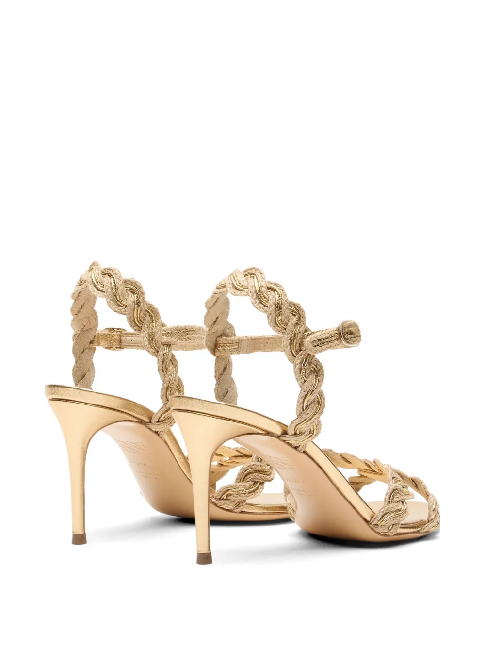 Casadei Julia Thaiti rope-effect heeled sandals Goud