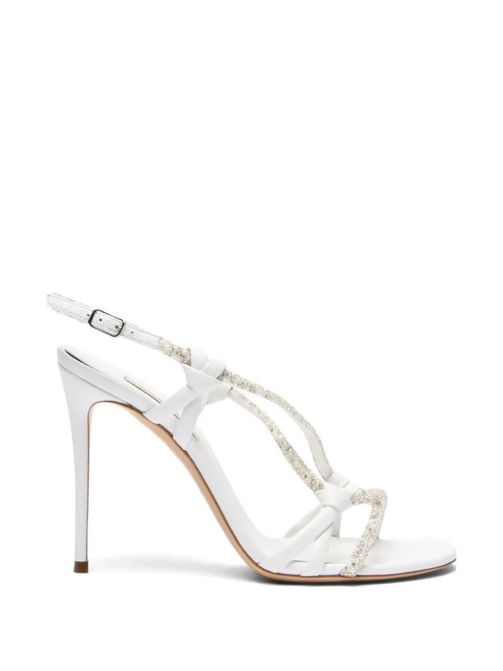 Casadei Itaca embellished leather sandals Wit
