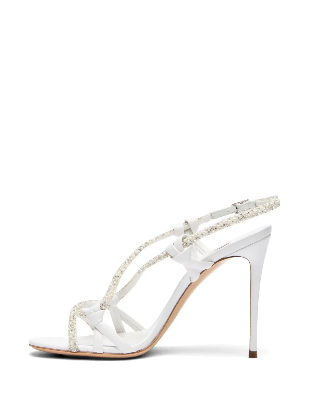 Casadei Itaca embellished leather sandals Wit