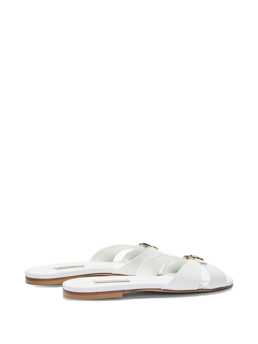 Casadei Jane buckle-strap leather sandals Wit