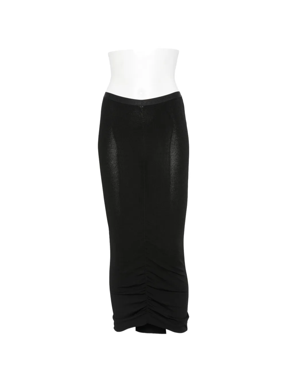 Valentino Garavani logo-waistband midi skirt - Nero