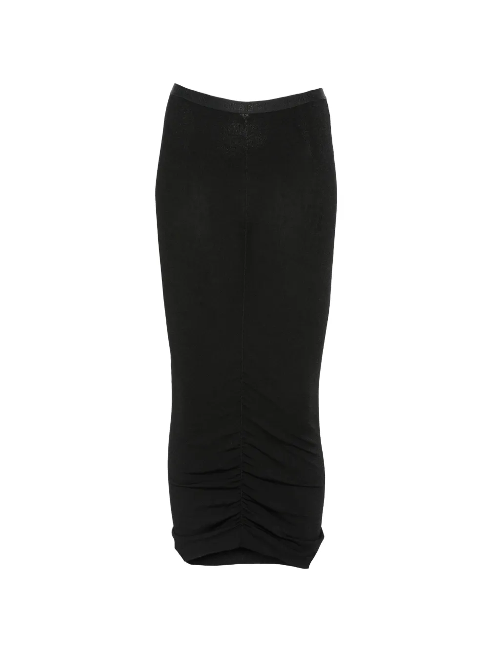 Valentino Garavani logo-waistband midi skirt - Nero