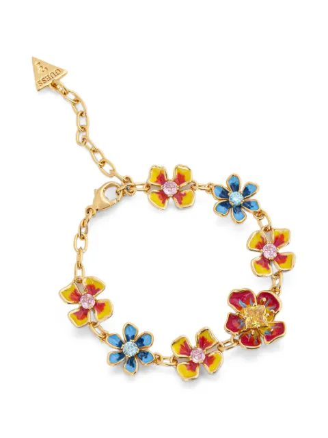 GUESS USA Floris floral-pendant crystal-embellished bracelet
