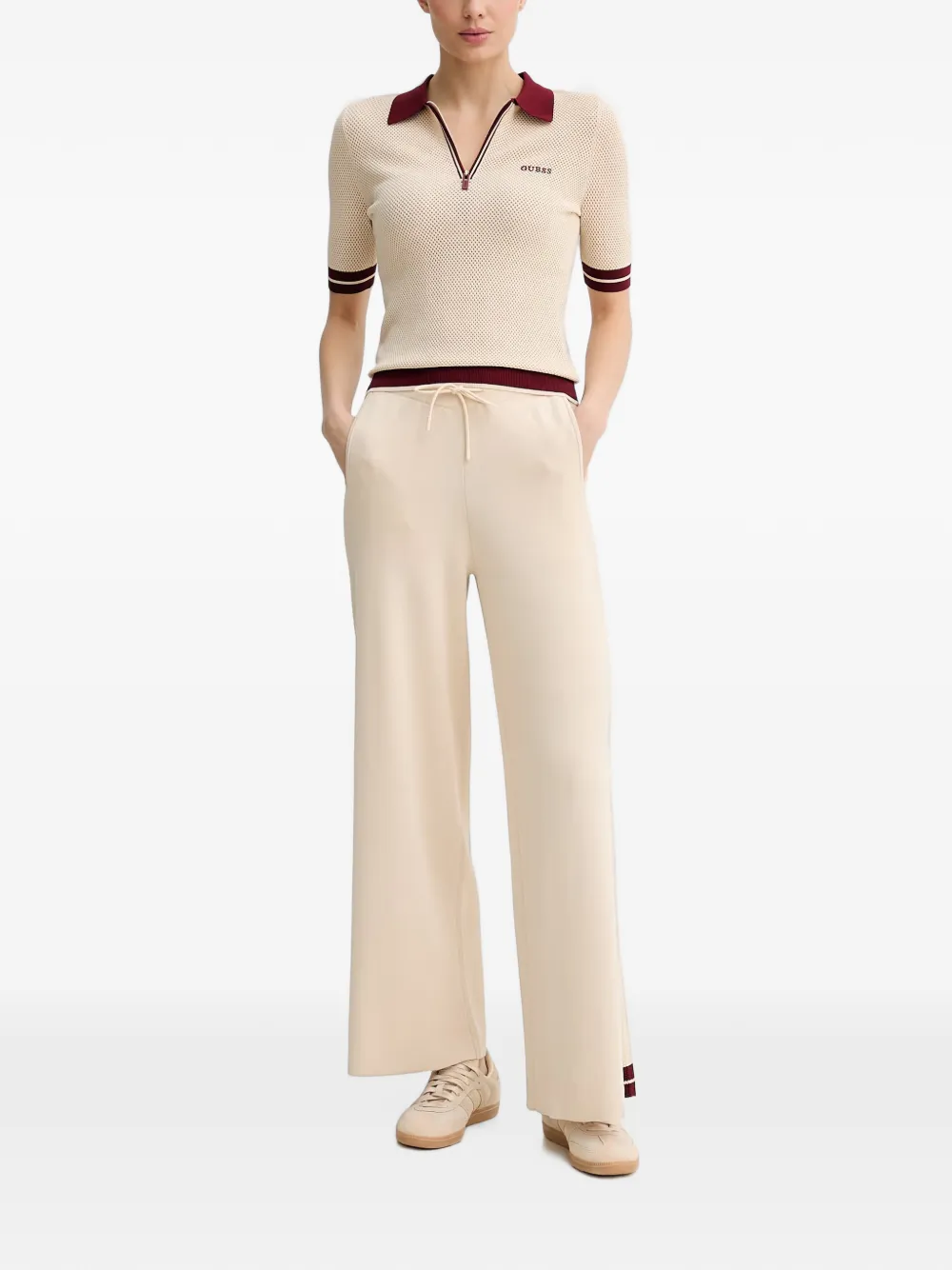 GUESS USA Trainingsbroek met trekkoord Beige
