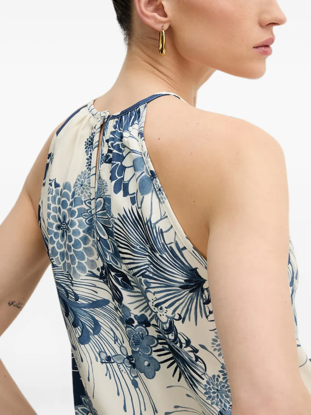 GUESS USA Top met bloemenprint Beige
