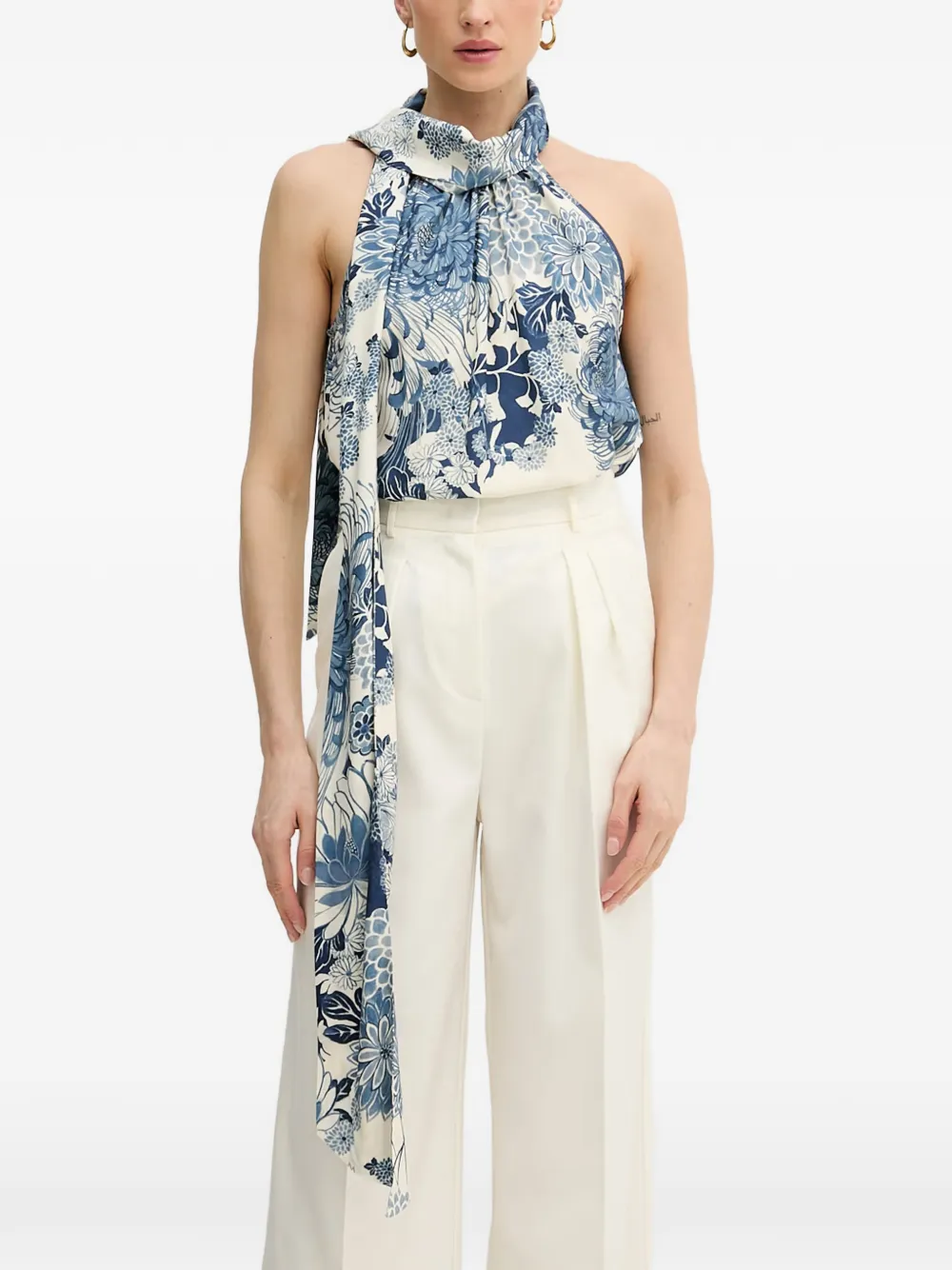 GUESS USA floral-print halterneck top - Toni neutri