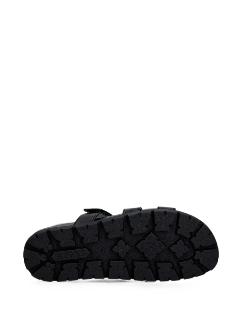 GUESS USA Fashien logo-embossed touch-strap sandals Zwart