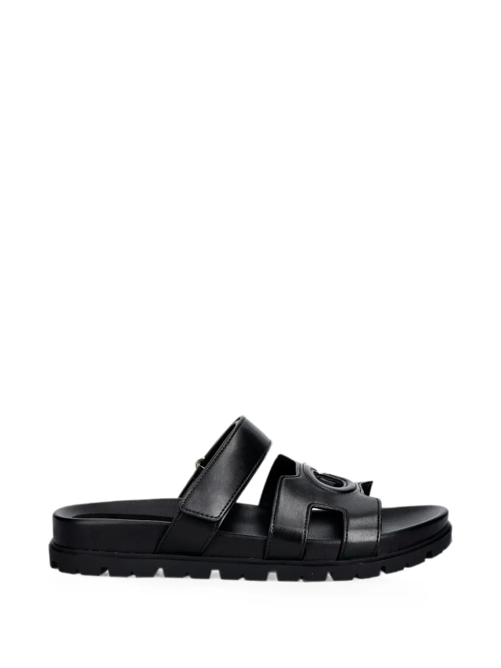 GUESS USA Fashien logo-embossed touch-strap sandals - Nero