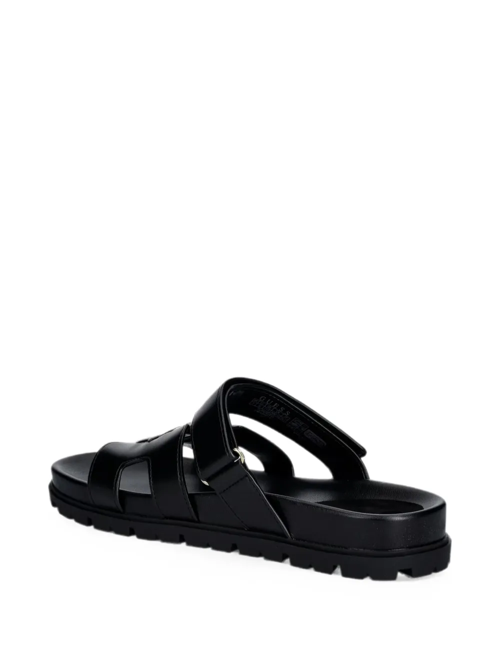 GUESS USA Fashien logo-embossed touch-strap sandals Zwart