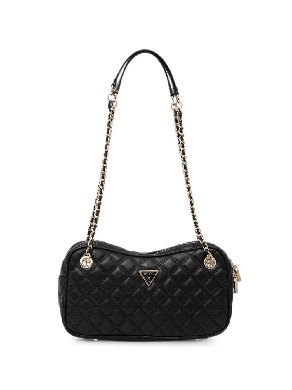 GUESS USA Giully quilted logo-plaque shoulder bag - Nero