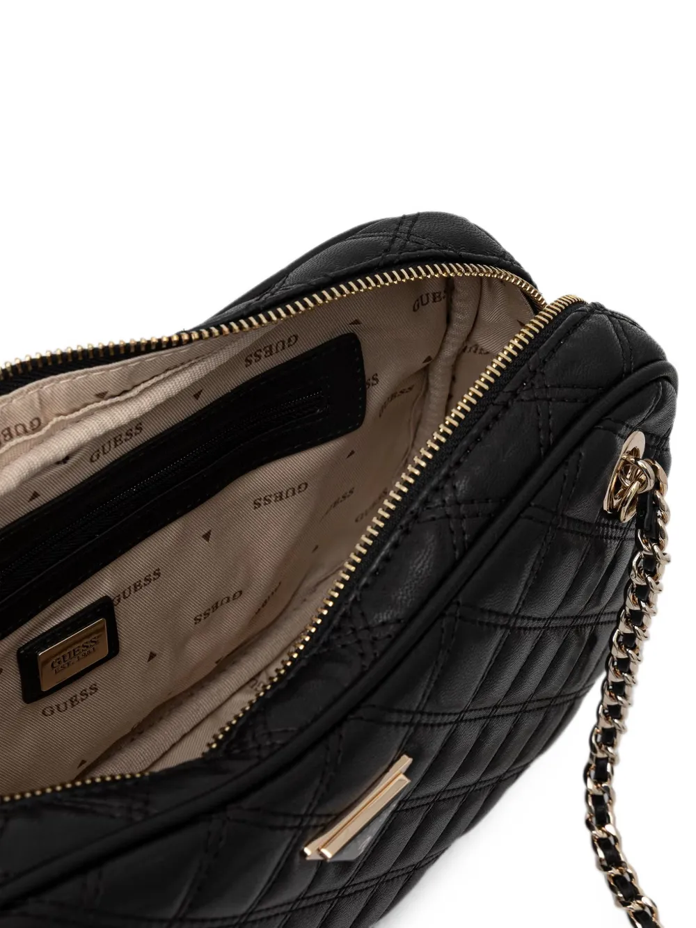GUESS USA Giully schoudertas met logoplakkaat Zwart