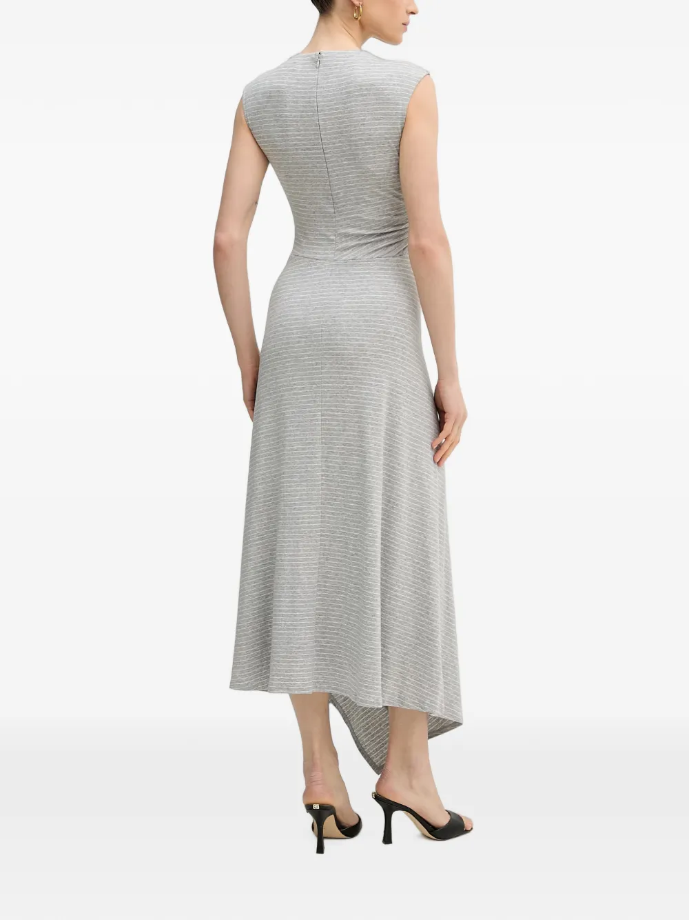 GUESS USA Gestreepte asymmetrische jurk Grijs