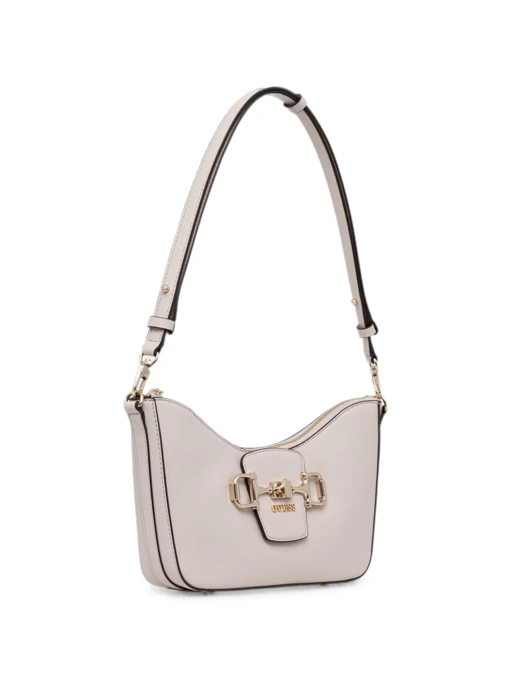 GUESS USA Janie schoudertas met horsebit-detail Beige