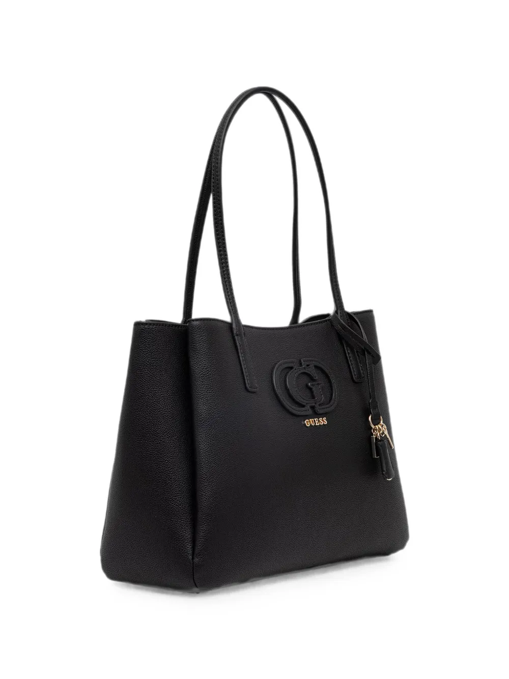 GUESS USA Isola shopper met textuur en logoplakkaat Zwart