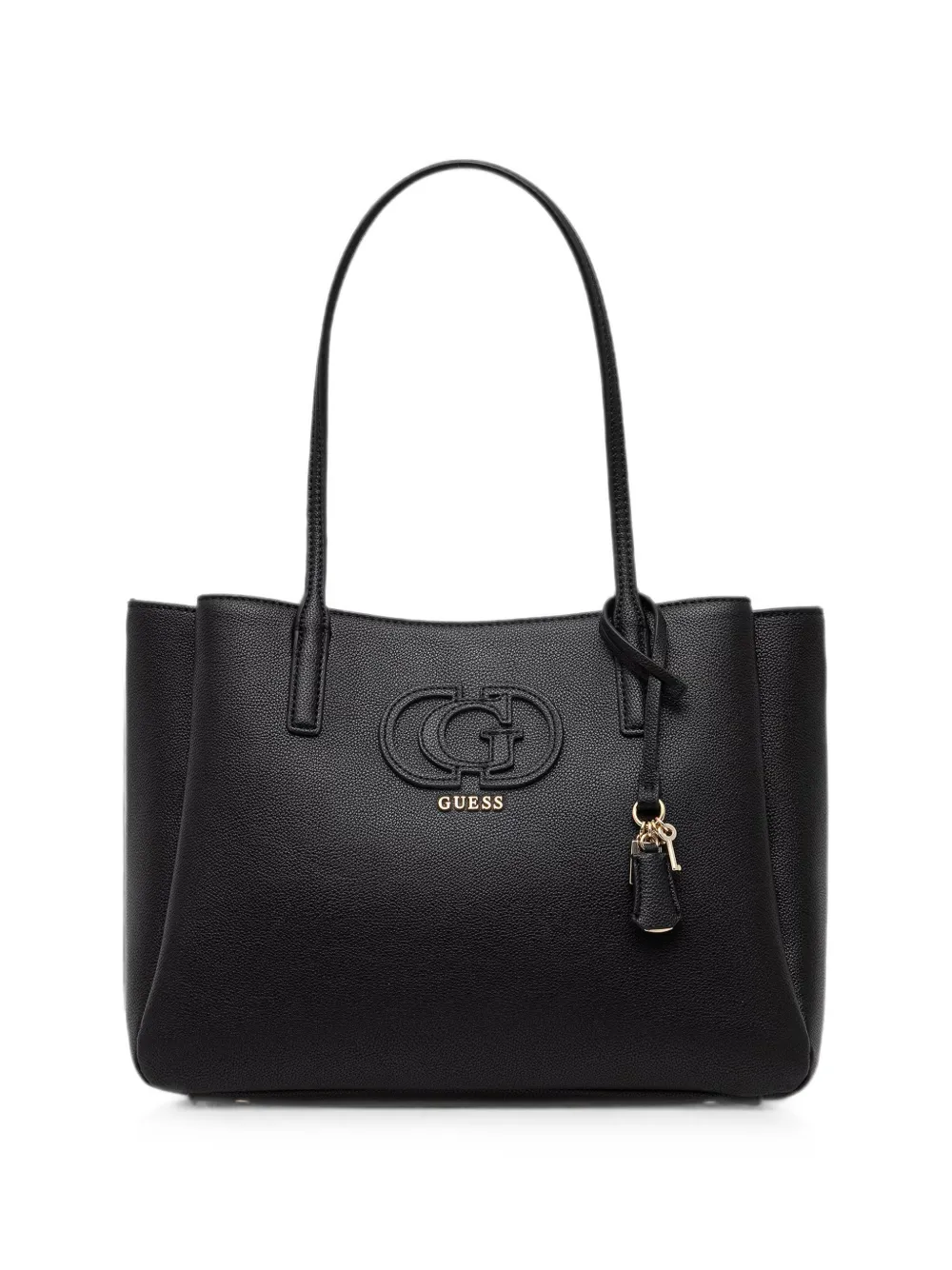 GUESS USA Isola logo-plaque pebble-textured tote bag - Nero