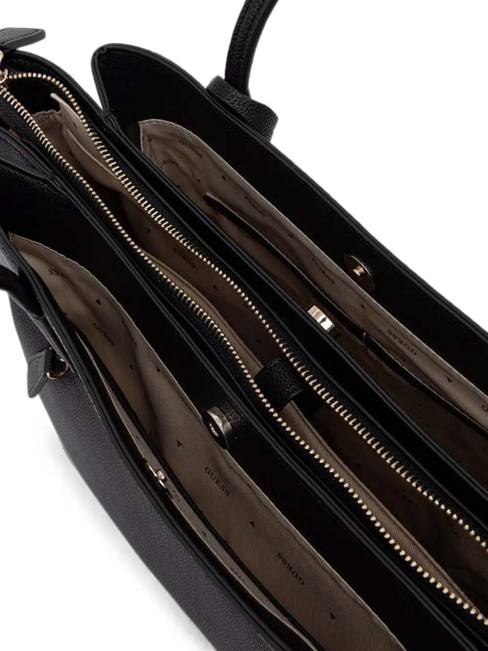 GUESS USA Isola shopper met textuur en logoplakkaat Zwart