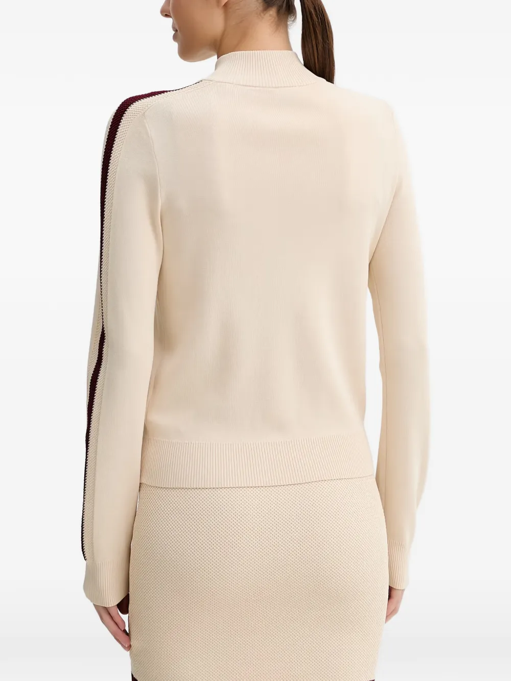 GUESS USA Vest met geborduurd logo en streep Beige
