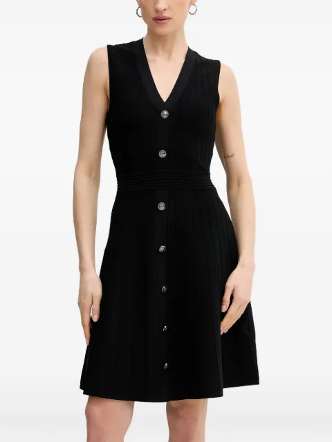 GUESS USA ribbed-knit button-down mini dress