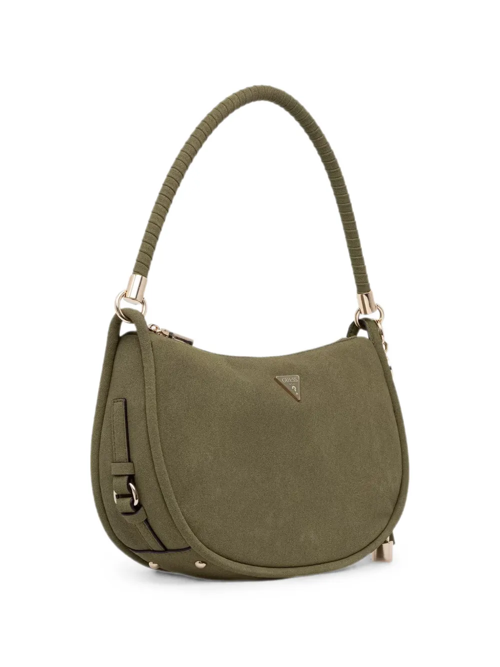 GUESS USA Danya gewelfde shopper met logoplakkaat Groen